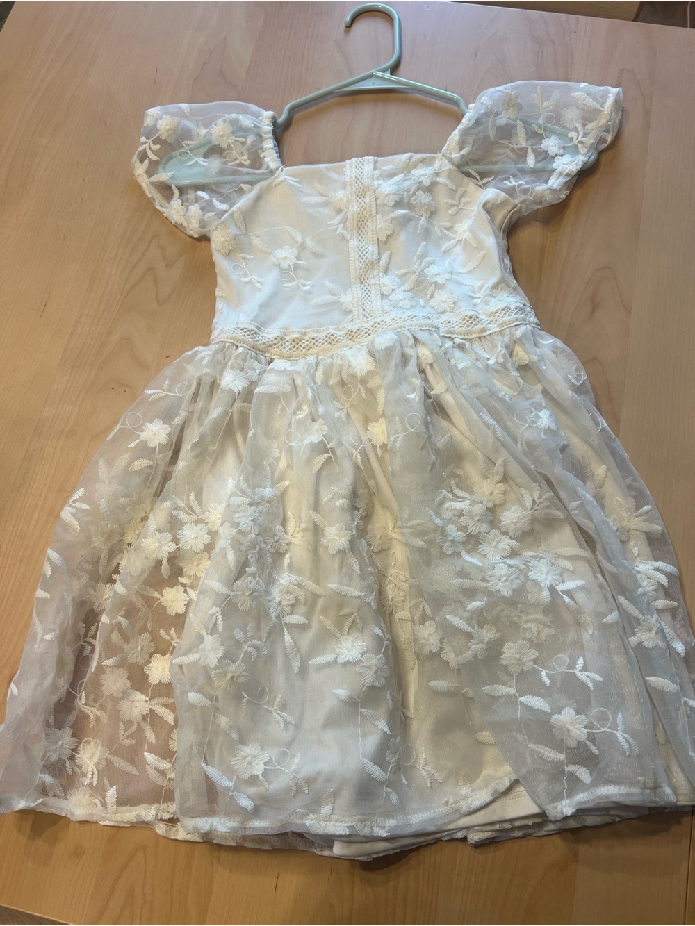 Haute Hippie Cream/Ivory Floral Lace Girls' Dress Size 7, Boho Flower Girl